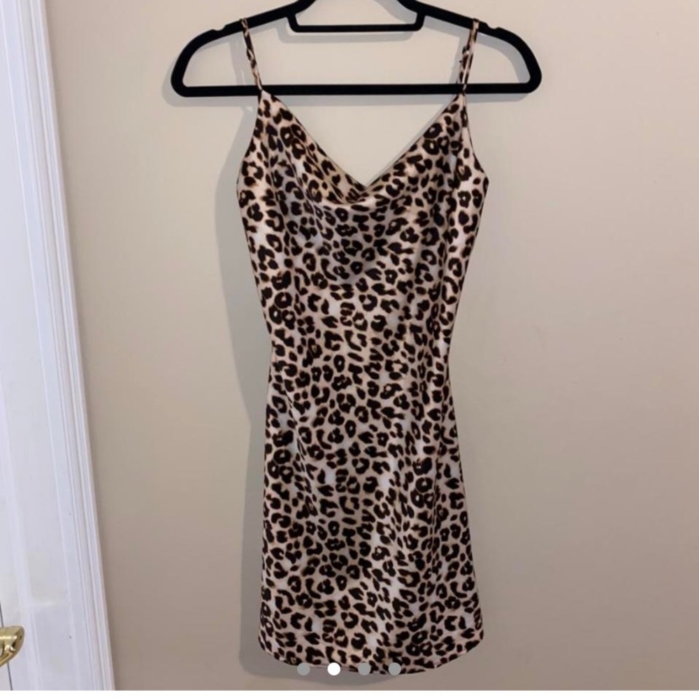leopard print mini dress